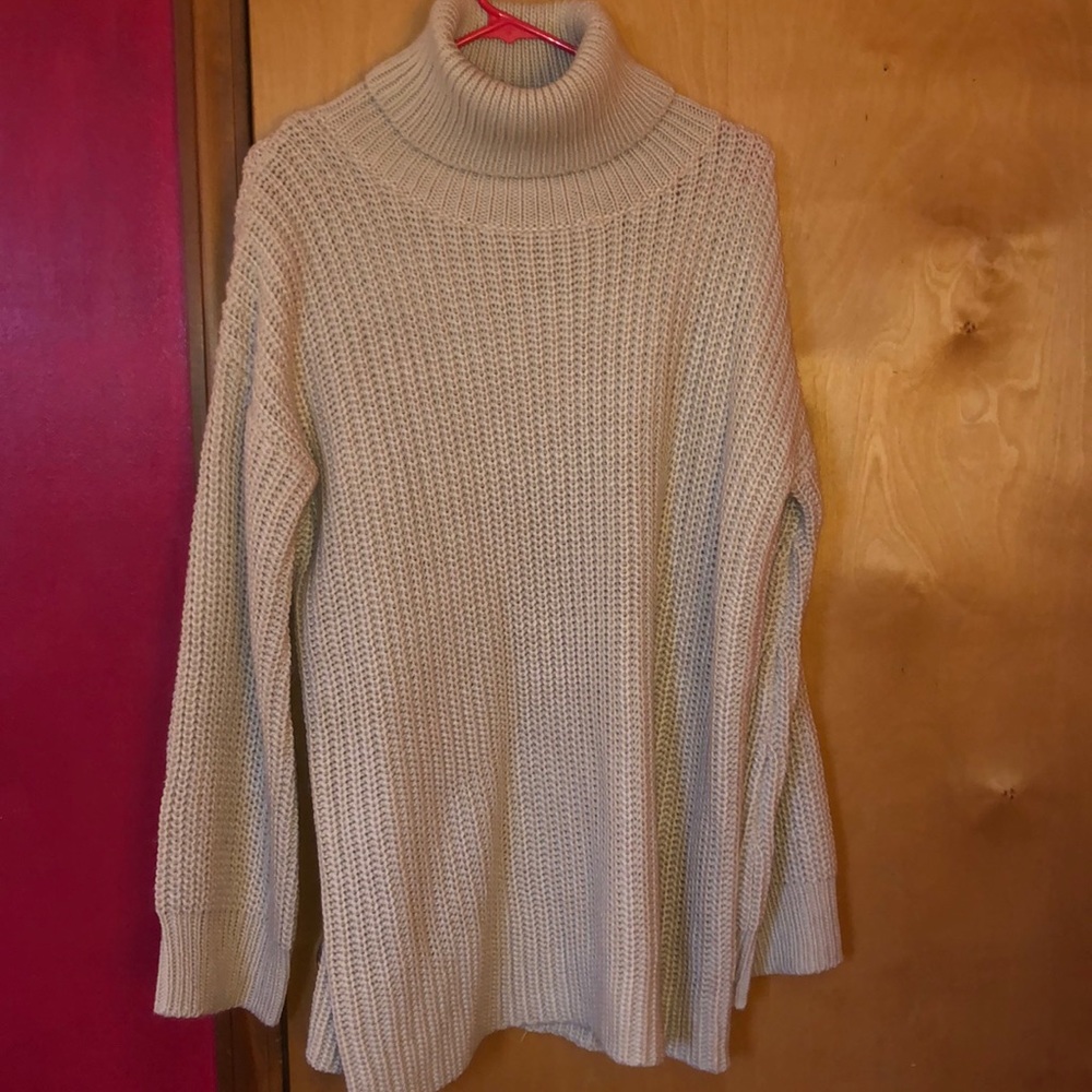 Turtle neck sweater dress